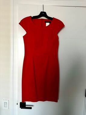 Max Mara Classic Red Cap-Sleeve Dress - women’s U.S. size 4